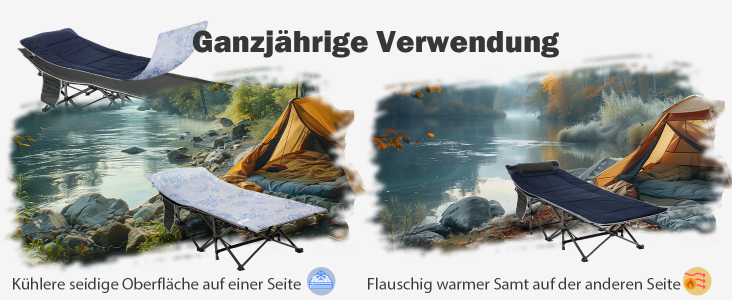 Ліжко кемпінгове складне Outsunny з матрацом, 188x64.5x53 см, до 150 кг, темно-синьо-сіре, для дому, саду, подорожей