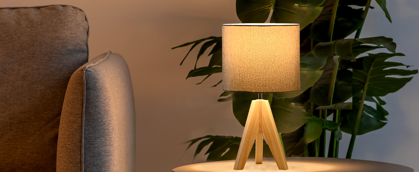 LED-лампа на тумбочку EDISHINE, 2 шт. в наборі, торшери з USB, диммування, сірий абажур, для спальні, вітальні, подарунок