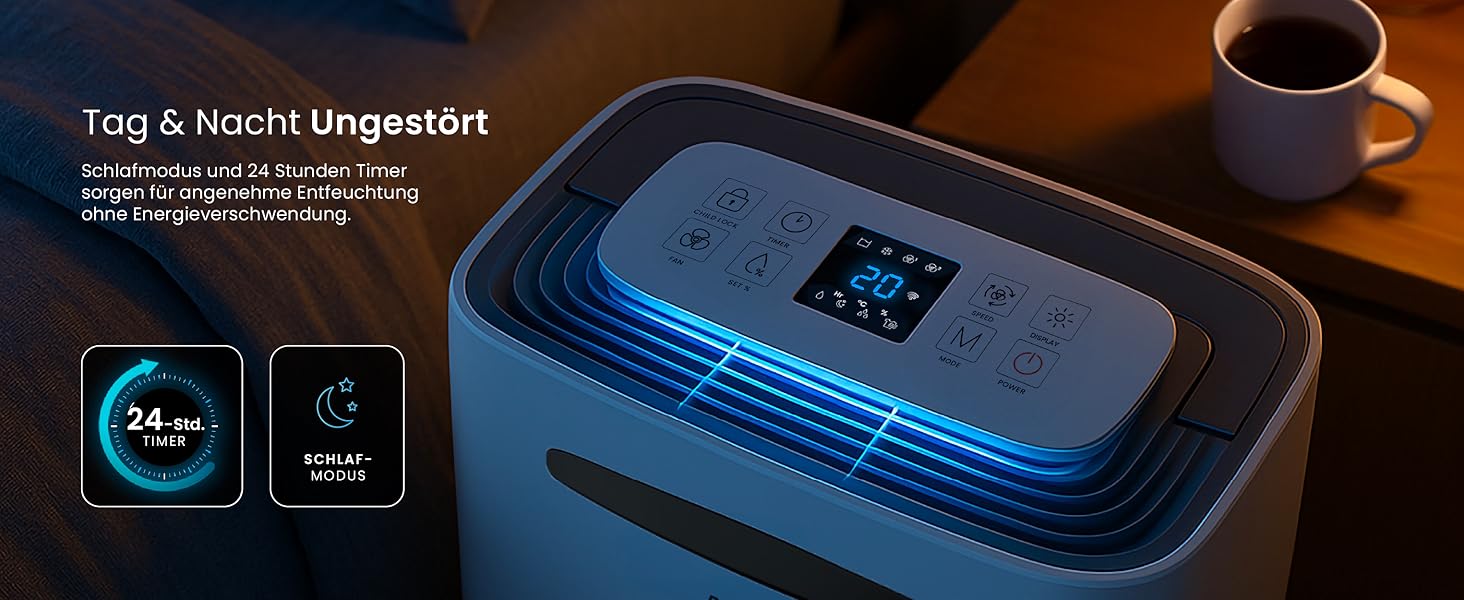 Про Бріз - Вологопоглинач повітря 25л/добу, 30 м², 4 режими, таймер, Smart App - від вологи та плісняви