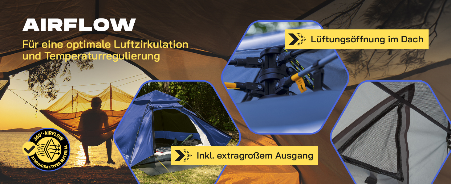 Lumaland Outdoor Pop-Up Dome Tent - 2-3 Person Tent