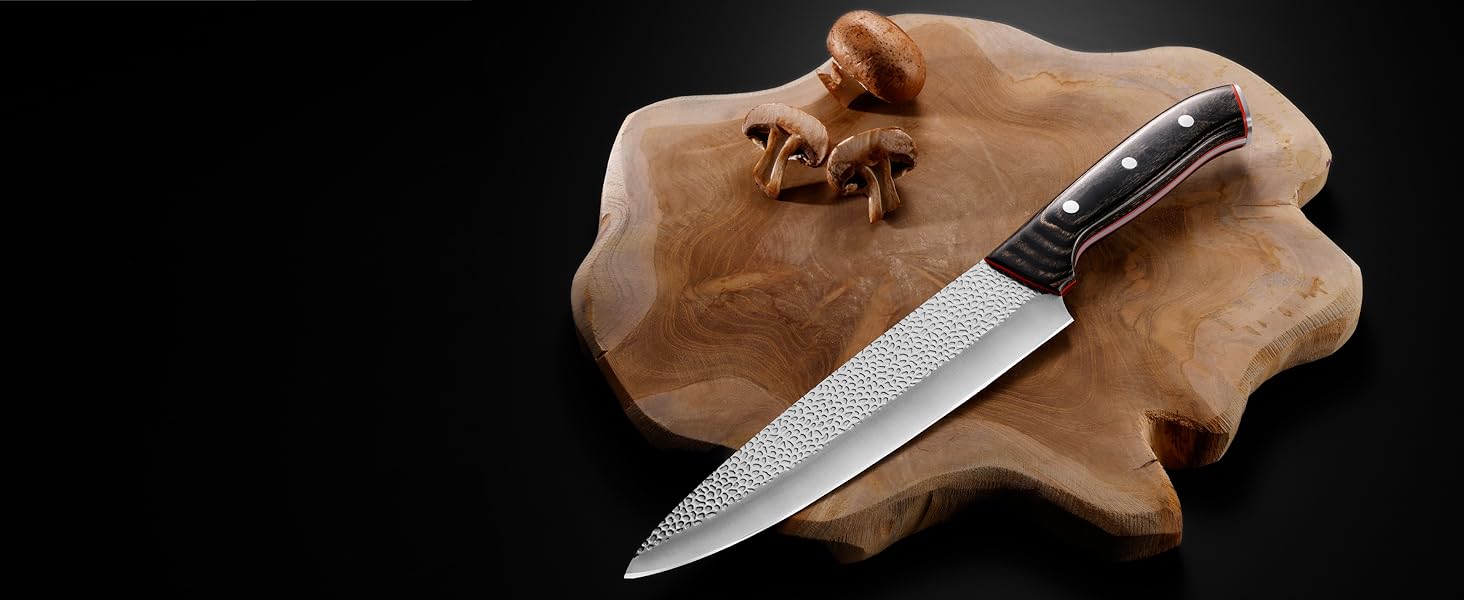 Ніж кухарський Pirge 21 см з нержавіючої сталі DIN 1.4116, Full Tang, ручка з композитного дерева, 56 HRC