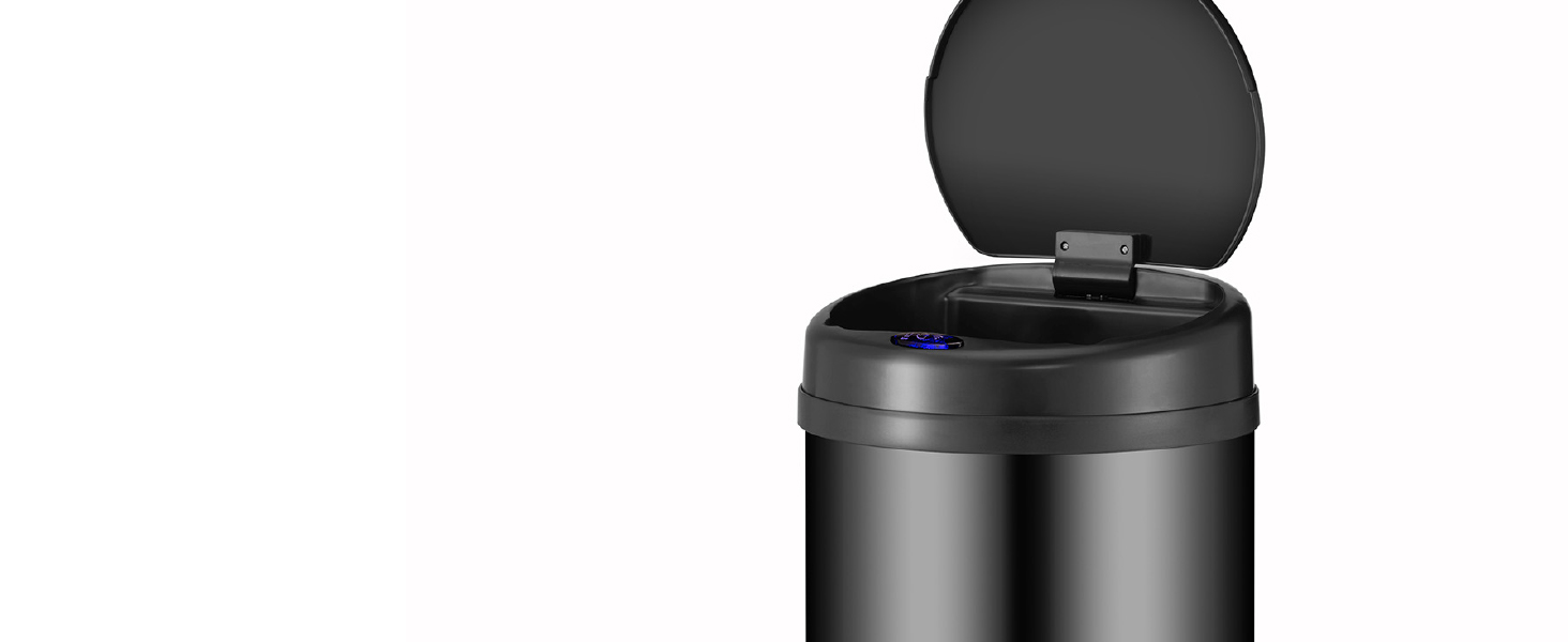 Відро для сміття Juskys з датчиком руху, 30 л, нержавіюча сталь, з кришкою-затискачем для пакетів, безконтактне відкриття