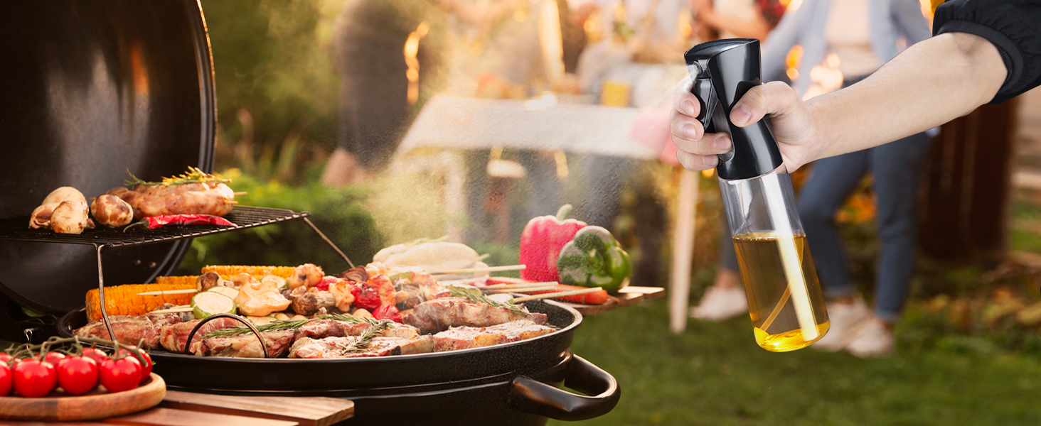 Грифема - пляшка для олії та розпилювач 300 мл, для фритюрниці, гриля, салатів, Meal Prep, BPA-free, придатна для миття в посудомийній машині, багаторазове використання, GE2002B-300