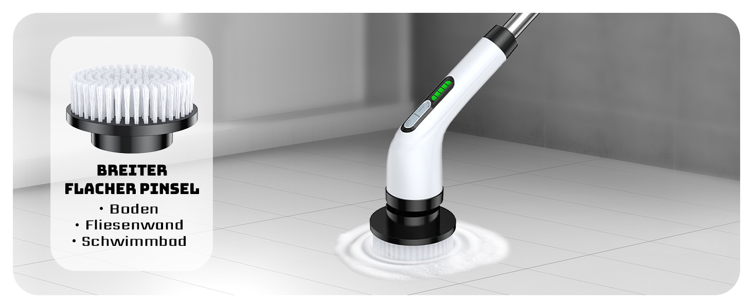Електрична щітка для чищення Highyes Spin Scrubber, водонепроникна IPX7, біла