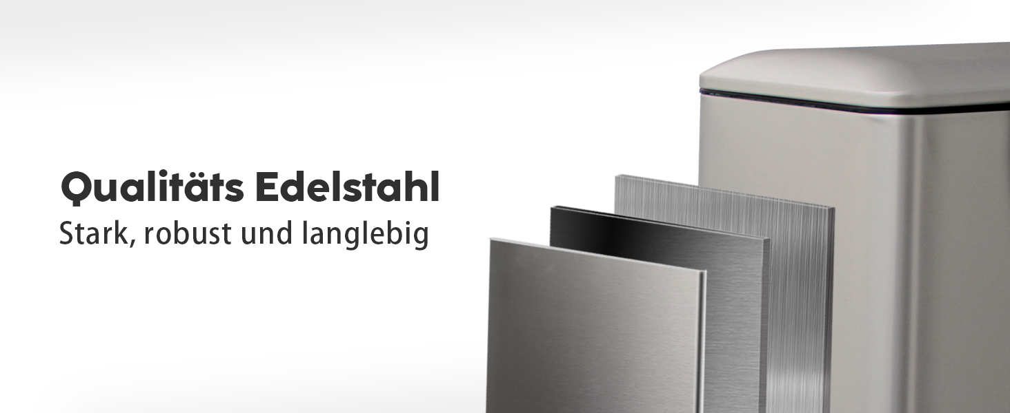 Трюмний смітник для кухні, нержавіюча сталь, 17л, з кришкою та внутрішнім відром