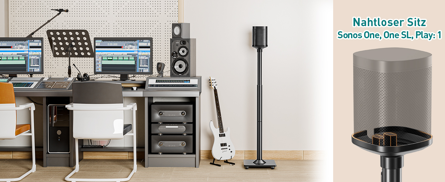 Підставка для колонок ELIVED для Sonos One, One SL, Play: 1, Era 100, регульована висота 88,8-110,3 см, пара, EV5024