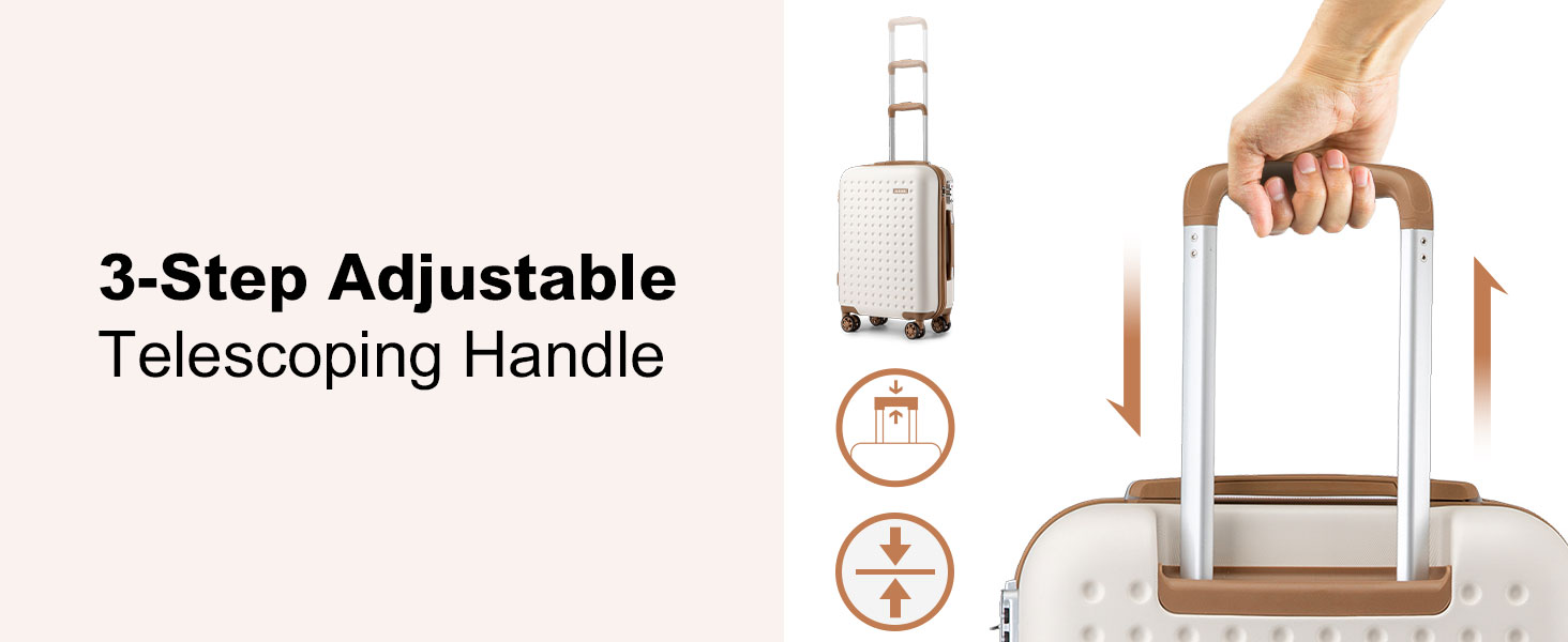 Чохол-валіза KONO, валіза-чемодан, ручна валіза 75x48x29 см, ABS пластик, з TSA замком, білий