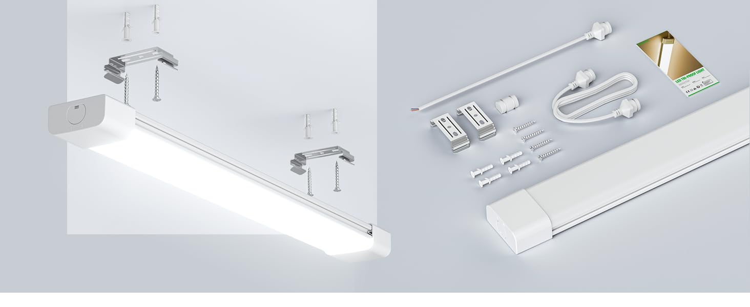 Світильник для вологих приміщень Anten LED 120 см, 36 Вт, 6000K, 4000 Лм, IP65, водонепроникний, для гаража, підвалу, офісу
