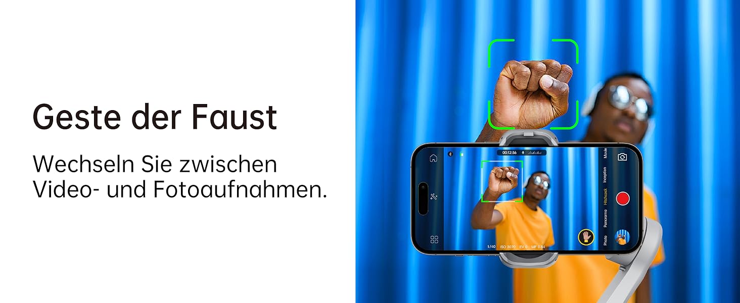 Стабілізатор для смартфона AOCHUAN Smart X Pro (3-осьовий, з RGB-підсвічуванням, для iPhone/Android)