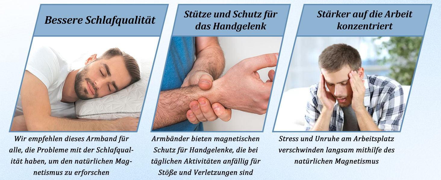 Браслет магнітний чоловічий Vicmag з титанової сталі, подвійна лінія магнітів, регульований, з інструментом та подарунковою коробкою (Чорний, 4 елементи)