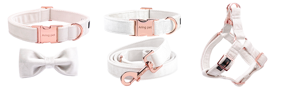 Елегантний ошийник для собак Aring з бантиком, темно-зелений, регульований, з м'якого велюру, подарунок для дівчаток та хлопчиків