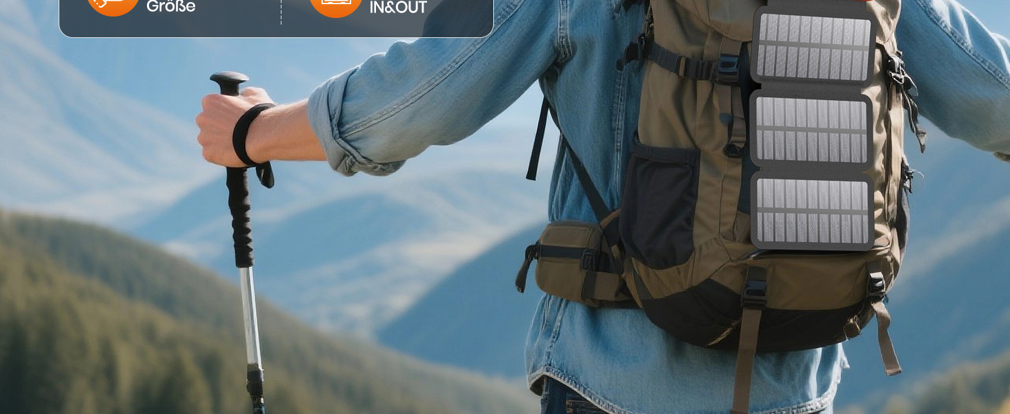 FEELLE Power Bank 27000mAh з сонячною панеллю, USB C PD QC 3.0, 3 USB виходи, ліхтарик, для смартфонів та планшетів