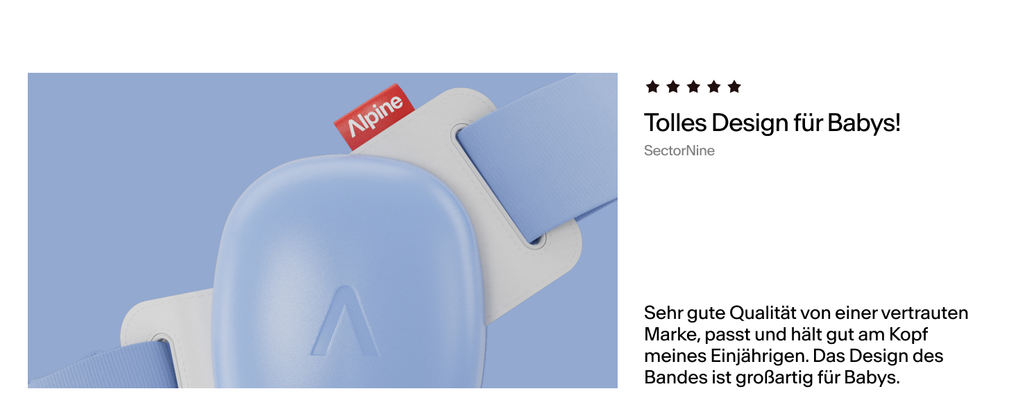 Дитячі навушники Alpine Muffy Baby Klassik - захист від шуму для малюків до 36 місяців, чорний (комфорт - блакитний)