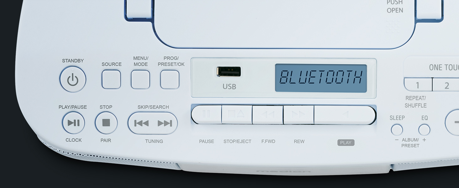 MEDION DRX-1 Plus Бумбокс: DAB+, Bluetooth, CD, MP3, касети, AUX, Stereo Sound System, зелений/блакитний