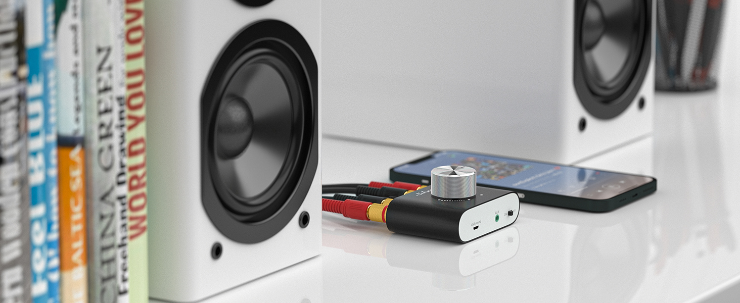 Nobsound Міні Bluetooth 5.0 цифровий підсилювач HiFi стерео 2.0 каналів 2×50 Вт, бездротовий аудіоприймач з блоком живлення, чорний