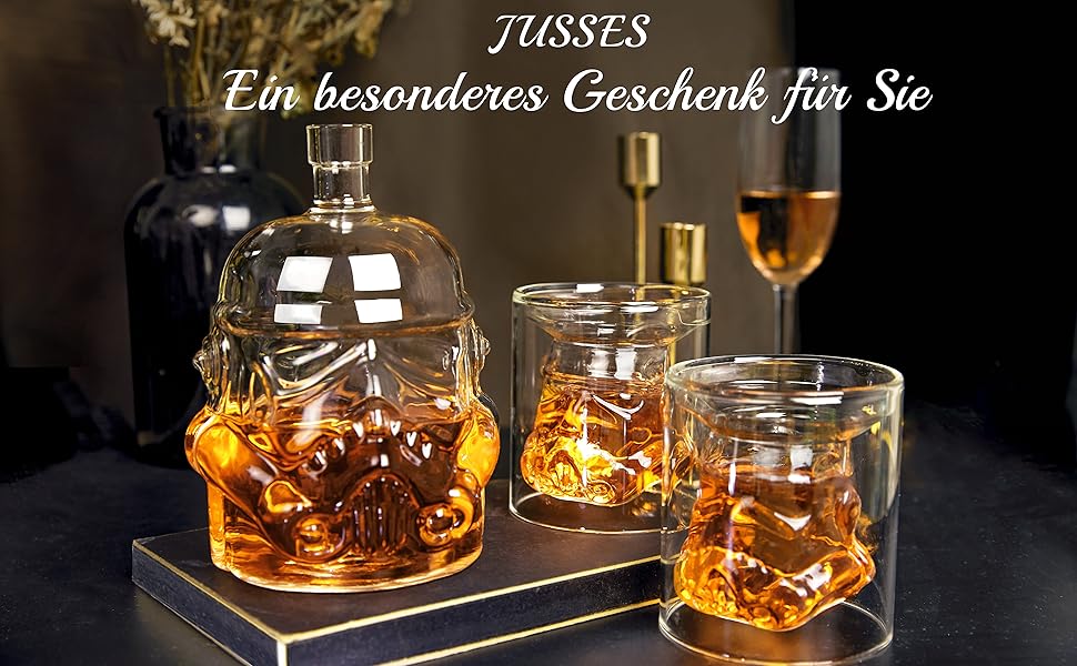 Whiskey Decanter and Whiskey Glasses Set, 750ML Whiskey Decanter Gifts for Men, Whiskey Set for Bourbon, Single Malt, Jameson, Irish, Wine, Scotch, Brandy (Bottle Set)