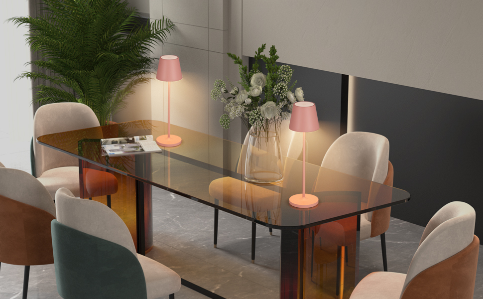 LED настільна лампа K-Bright з димуванням, акумуляторна, для дому та вулиці | Тепле світло | USB-зарядка | 1 шт. (Помаранчевий)