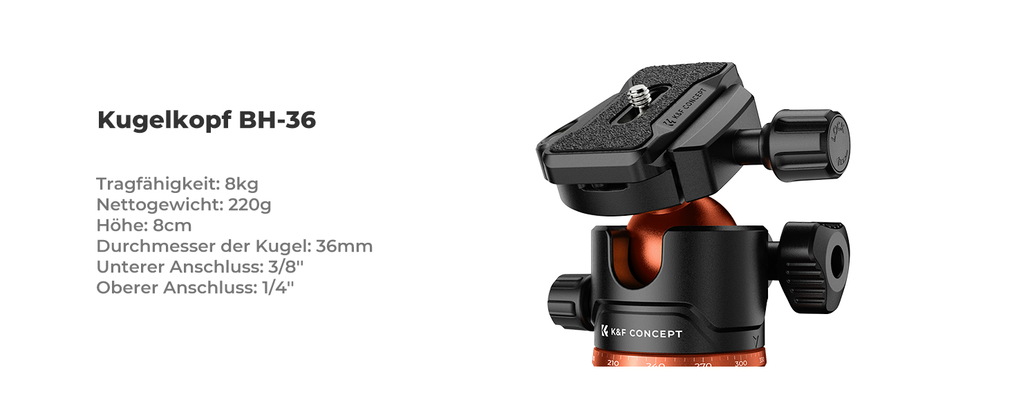 Штатив K&F Concept 152 см з карбону, легкий трипод з гнучким кульковим голівкою 360°, 1/4'' гвинт, чохол для DSLR камери A225C0+BH-25L (178 см, 8 кг, з тримачем для телефону)