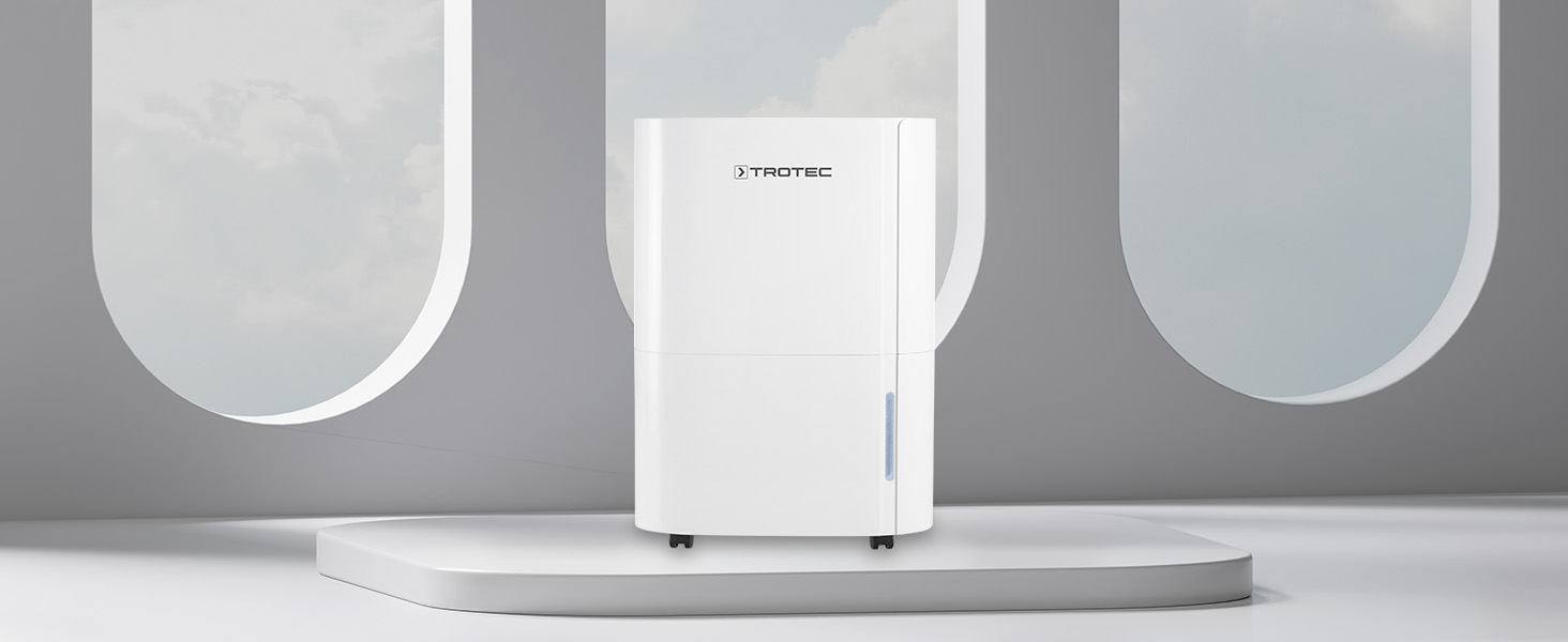 Електричний осушувач повітря Trotec TTK 66 E – продуктивність 24 л/день – площа 50 м² / 125 м³ – з автовимкненням – для квартири та спальні