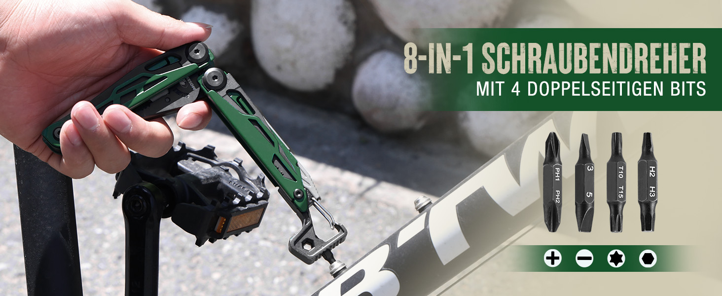 Мультитул Mossy Oak 27-в-1: мультиінструмент, плоскогубці, ніж, набір біт, для кемпінгу, ремонту, з чохлом