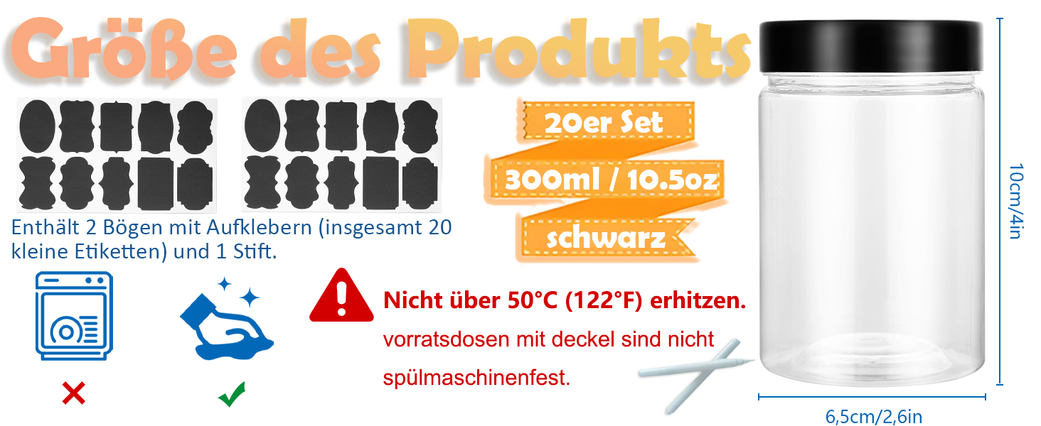 Набір контейнерів для зберігання 16 шт. по 500 мл з кришкою, BPA-Free, прозорі пластикові контейнери для продуктів та солодощів