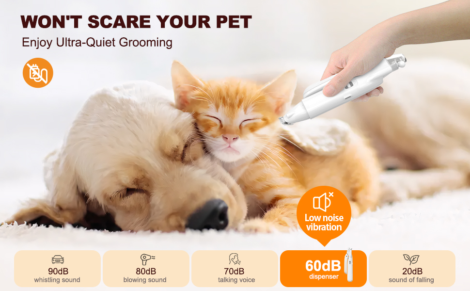 Машинка для стрижки собак Leise, 4 в 1: стрижка тіла, обрізка подушечок, догляд за очима та вухами. Ідеально для собак та котів. Комплект 2 в 1