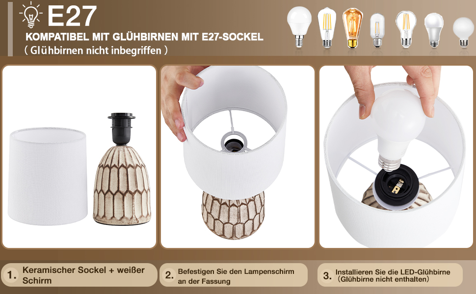 Настільна лампа GyroVu з ротангу, 2 шт. в наборі, бохо-стиль, патрон E27, для спальні, вітальні, читання