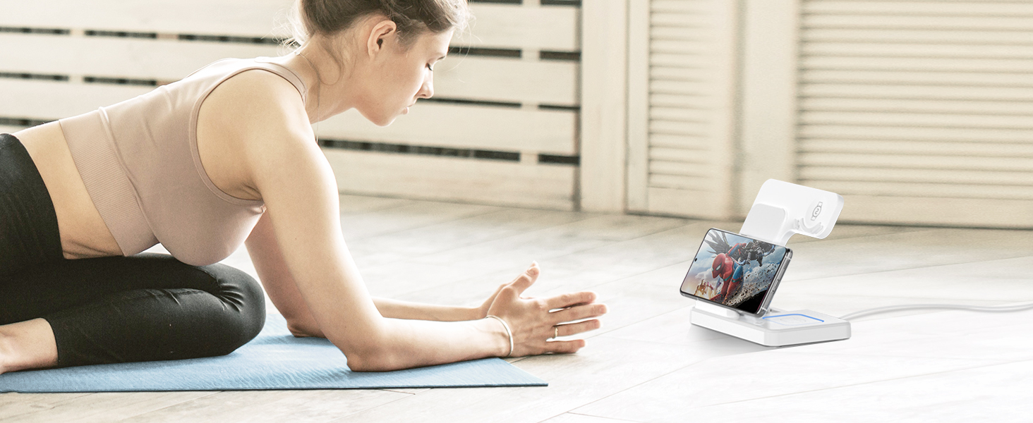 Зарядний пристрій GEEKERA 3-в-1: для Samsung Galaxy S25/S24/S23/S22, Galaxy Watch 8/7/6/5/4/3 та Galaxy Buds