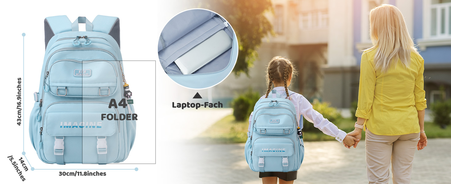 Шкільний рюкзак Tanou для дівчаток-підлітків, велика місткість, водонепроникний, чорний, 9573#