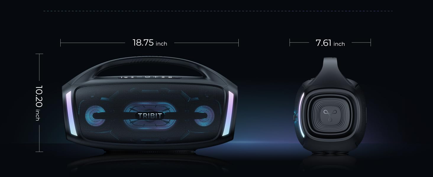 Портативна Bluetooth колонка TRIBIT StormBox Blast 2 200W IP67 - Водонепроникна, з LED, XBass, до 30 год, TWS