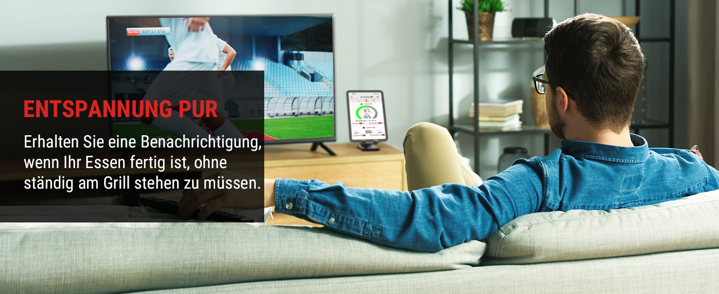 Бездротовий термометр для м'яса ThermoPro TempSpike Bluetooth 150м, IP67, для гриля, духовки, мангала, ротісерії, фритюрниці