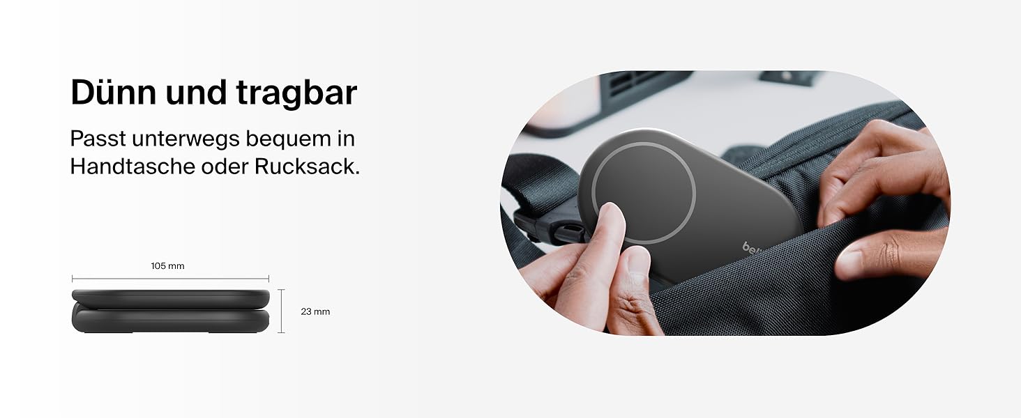 Belkin BoostCharge: Бездротовий зарядний пристрій з магнітним кріпленням Qi2, 15 Вт, сумісний з MagSafe для iPhone 17, Air, 16, 15, 14, 13, 12, Pixel, з функцією підставки – Чорний