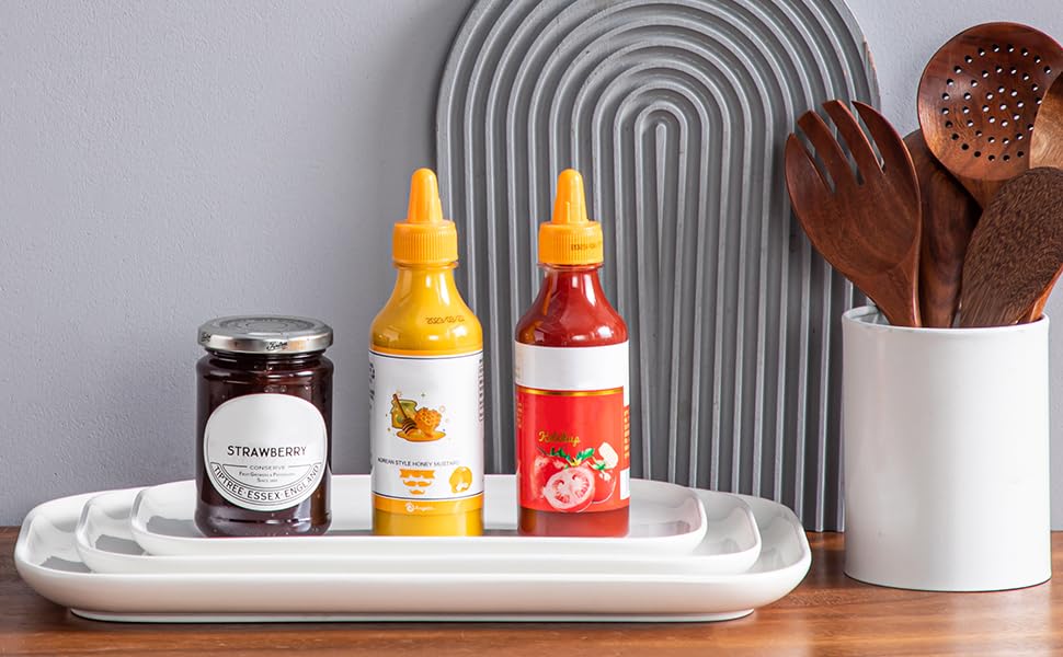 Набір сервірувальних тарілок Vancasso Stern для 4 осіб, 3 шт., зелений (тарілки для їжі, десерту, сніданку, кераміка)