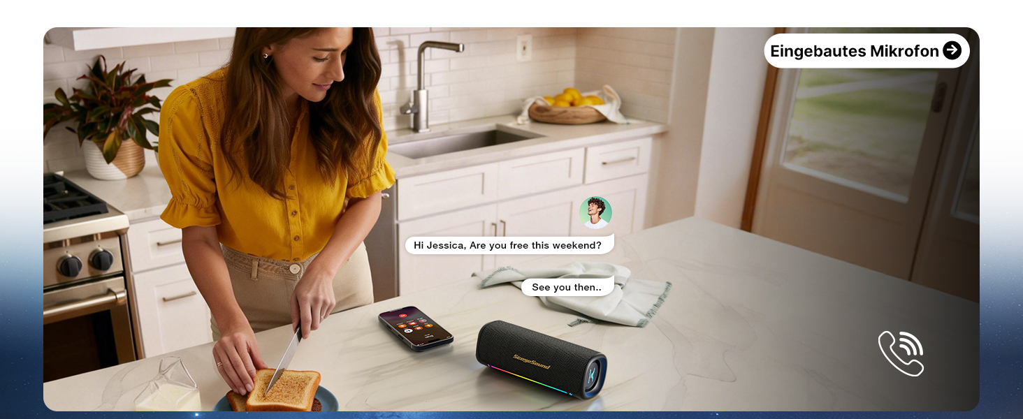 Портативна Bluetooth колонка StageSound 40W з басами, RGB підсвіткою, IP67 водонепроникна, TWS стерео, 12 год автономії для подорожей, кемпінгу, вечірок