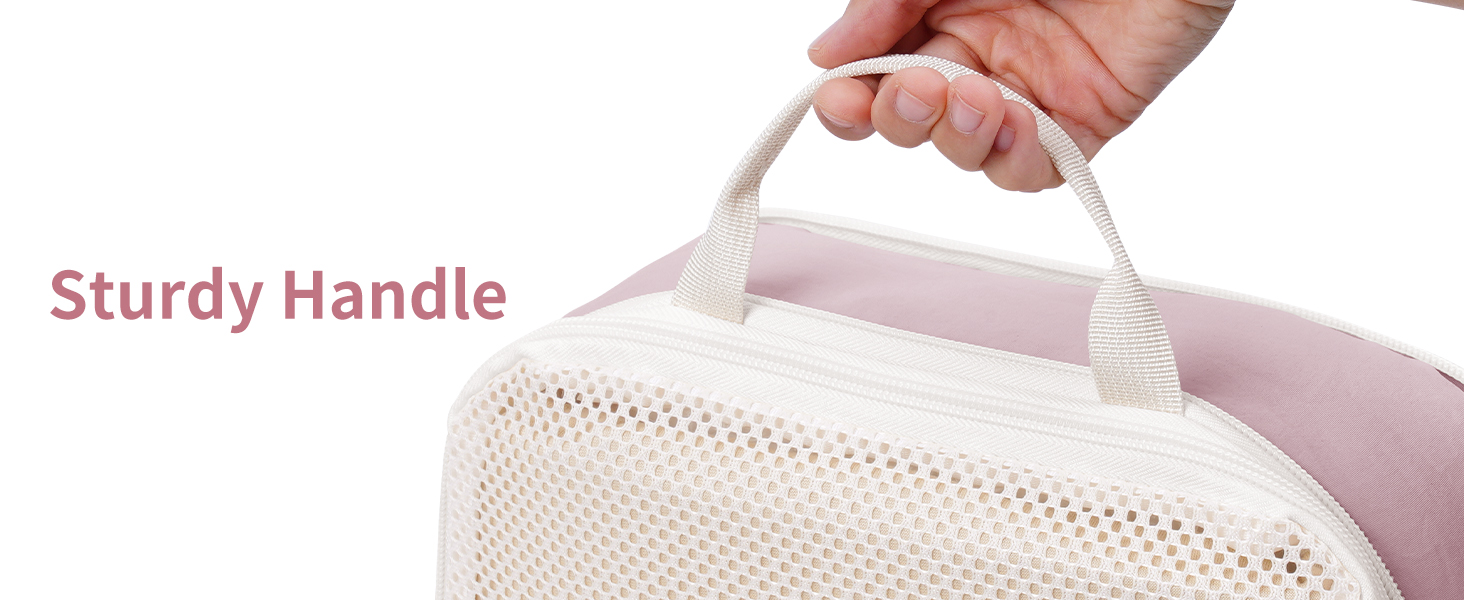 Набір органайзерів для валізи Narwey (6 шт.) - кубики для пакування з компресією, бежевий. Організація подорожей та зручне пакування речей.