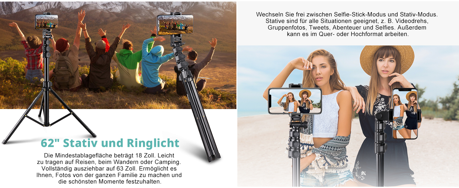 Ring Light UBeesize з штативом 10 дюймів: світло для селфі, відео та макіяжу з Bluetooth-пультом