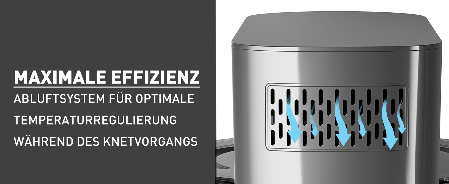 Кухонна машина Heinrichs 2500W з двома гаками для тіста, міксером та вінчиком, 8 швидкостей, чаша 7л з нержавіючої сталі, тиха, з титановим покриттям