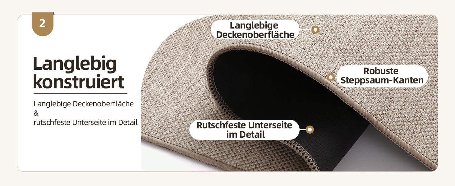 Килимок для дому COLOR&GEOMETRY Klein Schmutzfangmatte, 43x75 см, бежевий