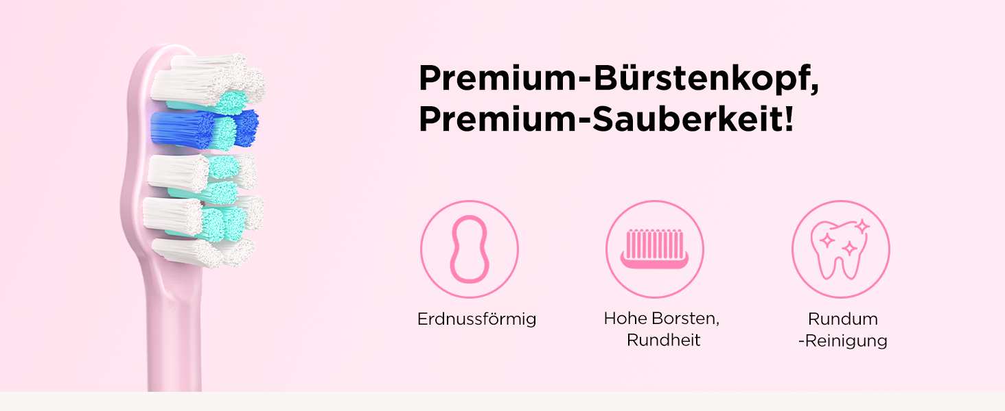 Електрична звукова зубна щітка для дорослих та дітей, 5 режимів чищення, 3 рівні інтенсивності, таймер, 8 насадок, чохол для подорожей, чорний (1 шт.)