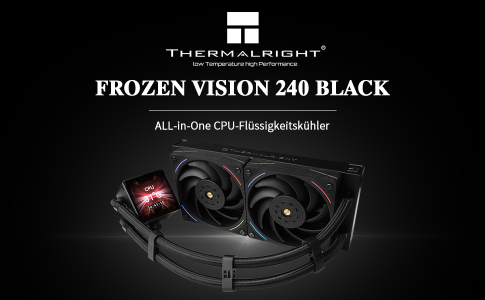 Thermalright Frozen Vision 240 Black - Смарт-система водяного охолодження з LCD-дисплеєм