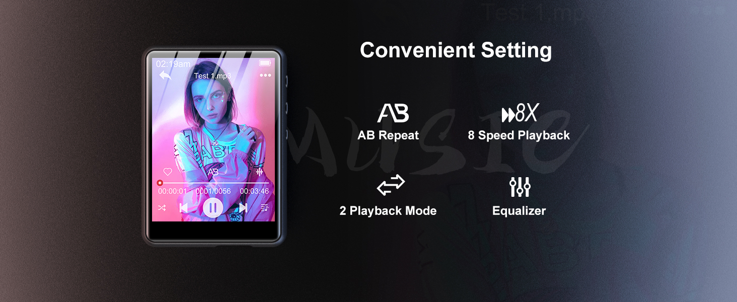 MP3-плеєр SWOFY 128GB Bluetooth 5.3, 2.4