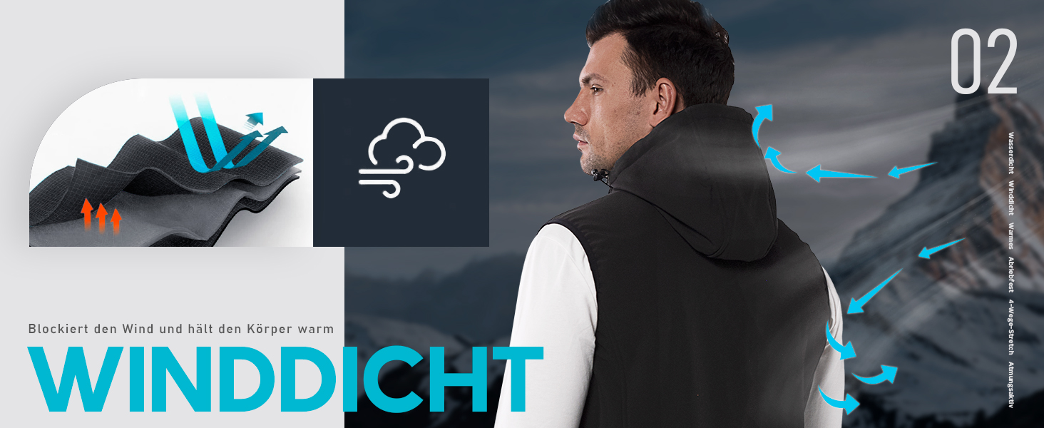 Чоловіча тепла жилетка Softshell з капюшоном, чорна XXL - водонепроникна, без рукавів