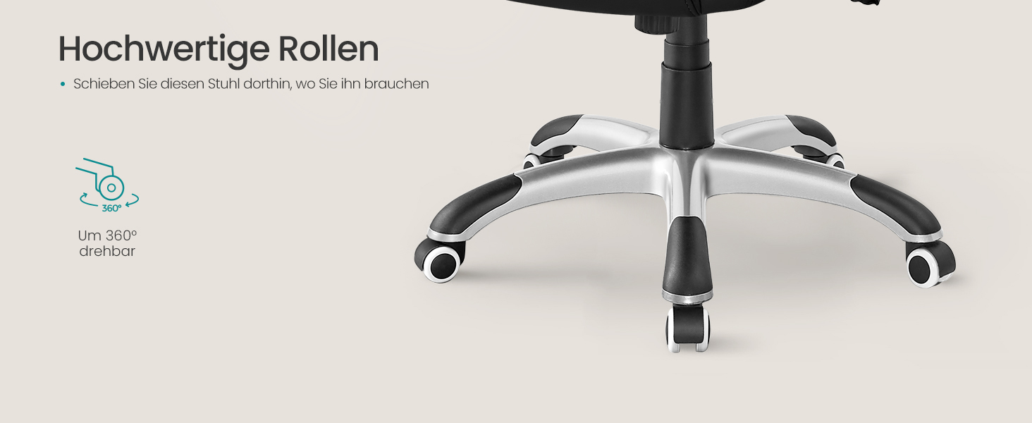 Крісло офісне SONGMICS, геймерське, регульована підголовник, функція гойдання, регульовані підлокітники, чорне, OBG65BK