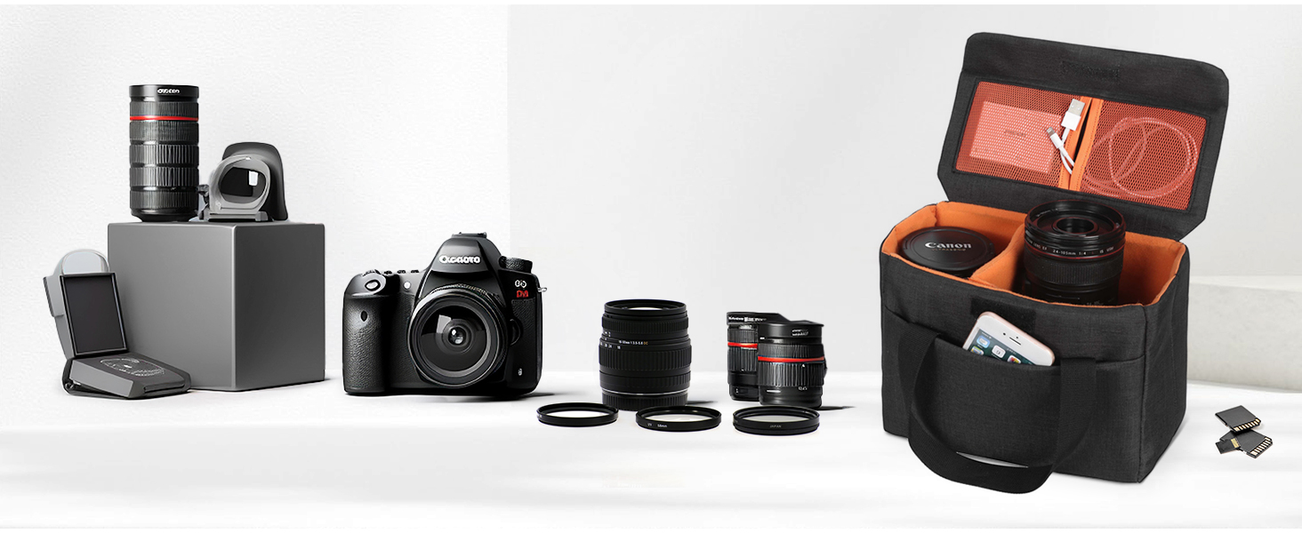 Захисний кейс для камери BAIGIO: вставка для фотоапарата DSLR/SLR (Nikon, Canon, Fuji, Sony, Olympus)