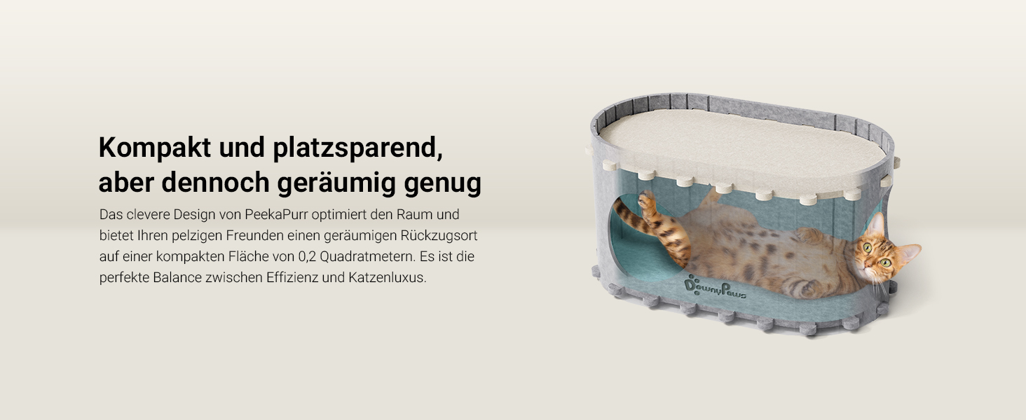 Будиночок для котів з фетру, лежанка для котів, будиночок-печеричка, 58 x 33 x 30 см, ігровий, зимовий, захист кігтів, сірий (один)