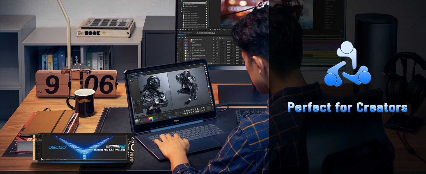 SSD NVMe 1TB PCIe Gen4x4/Gen5.0 2280 - до 14000 МБ/с (Чіткий NAND)