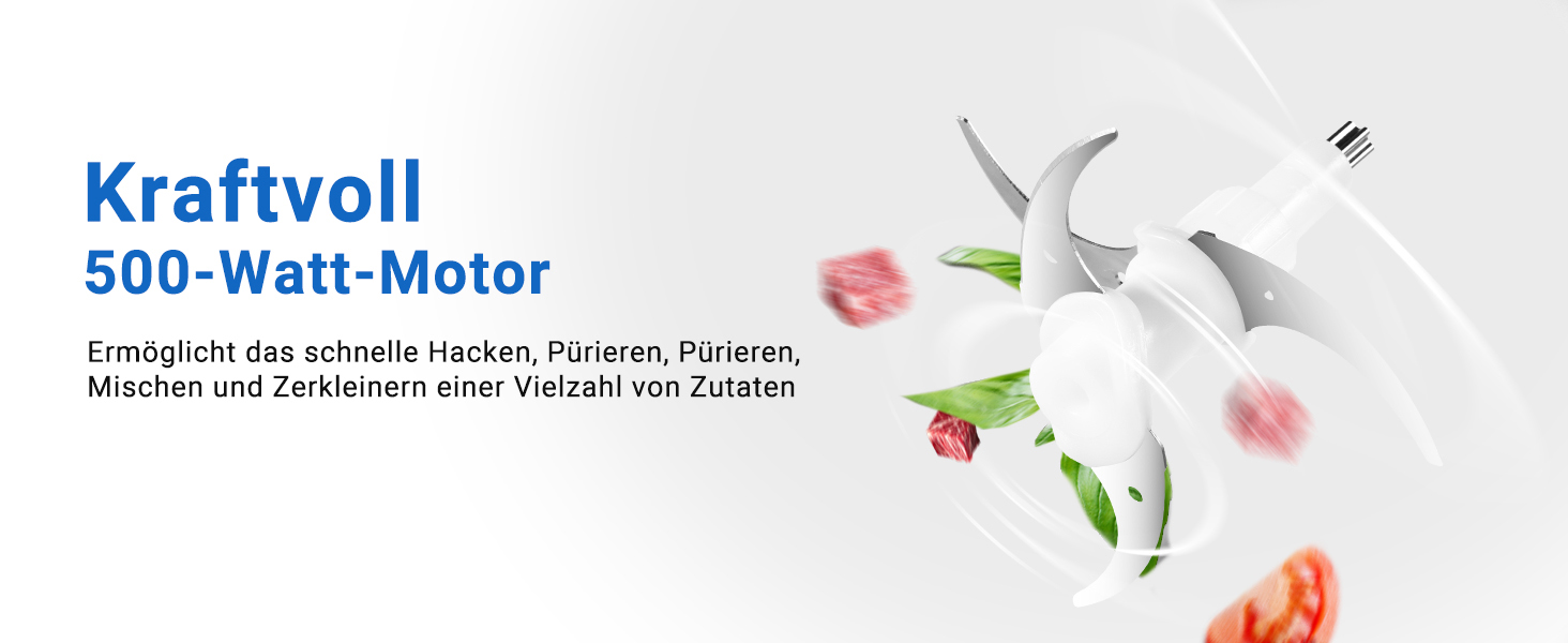 М'ясорубка електрична AMZCHEF для дому з 3 насадками, пристроєм для ковбас та набором кубе | Ідеально для фаршу, ковбасок та домашньої кухні (Сірий)