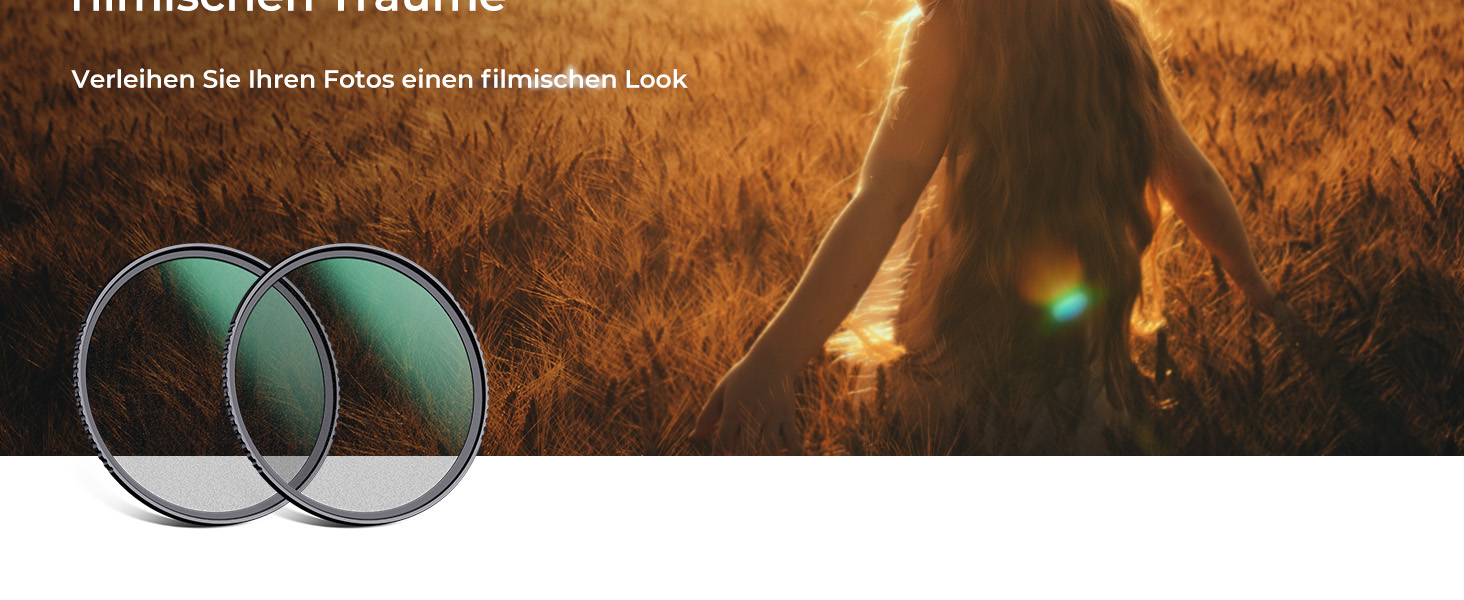 Фільтри K&F Concept Black Mist 1/4 та 1/8, 67mm, Black Promist Filtersets, Nano-Klear (Ефектний фільтр дифузії)