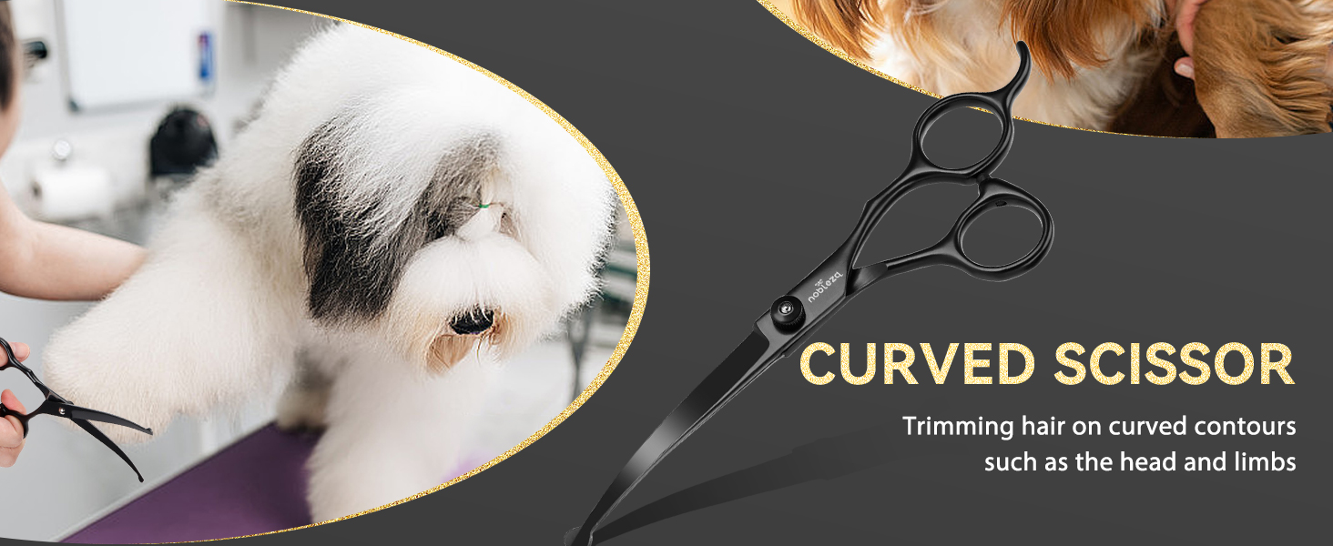 Набір професійних ножиць Nobleza для грумінгу собак та котів, 6 в 1, з нержавіючої сталі 4CR, з гребінцем для догляду за шерстю