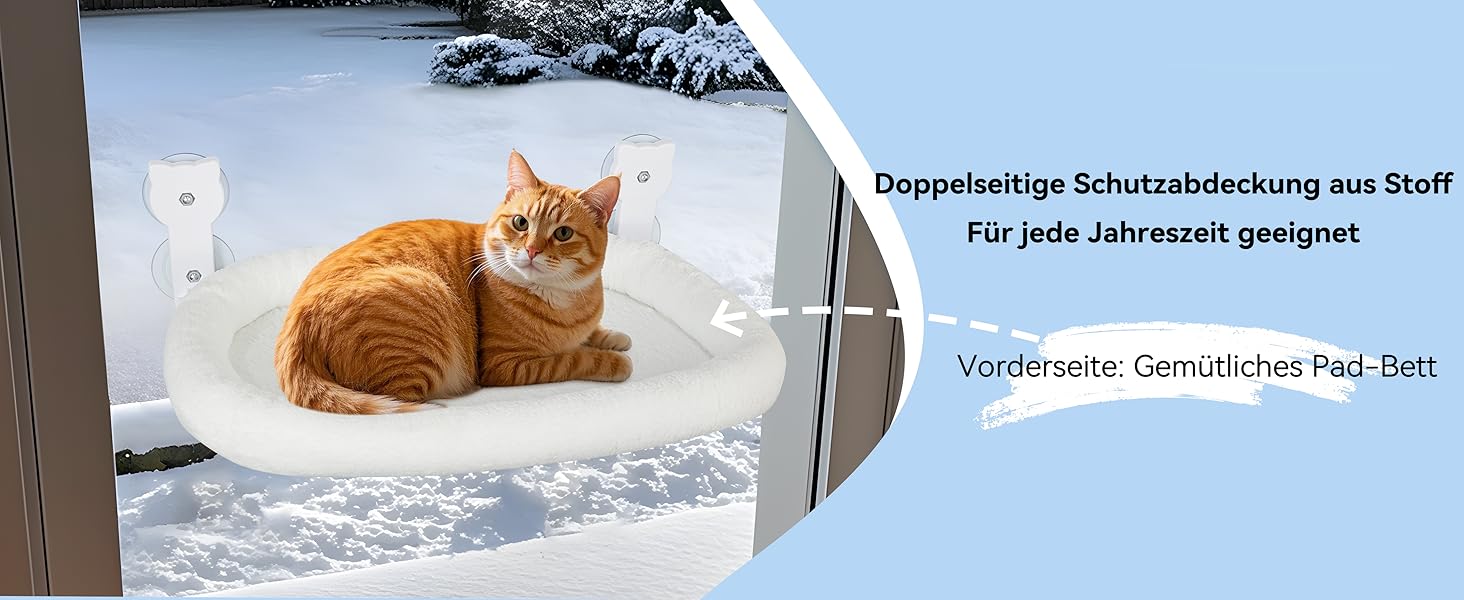 Кішка ліжко на вікно, гамак для котів на вікно, зручне ліжко-гамак для котів, міцне та легке в установці, до 18 кг